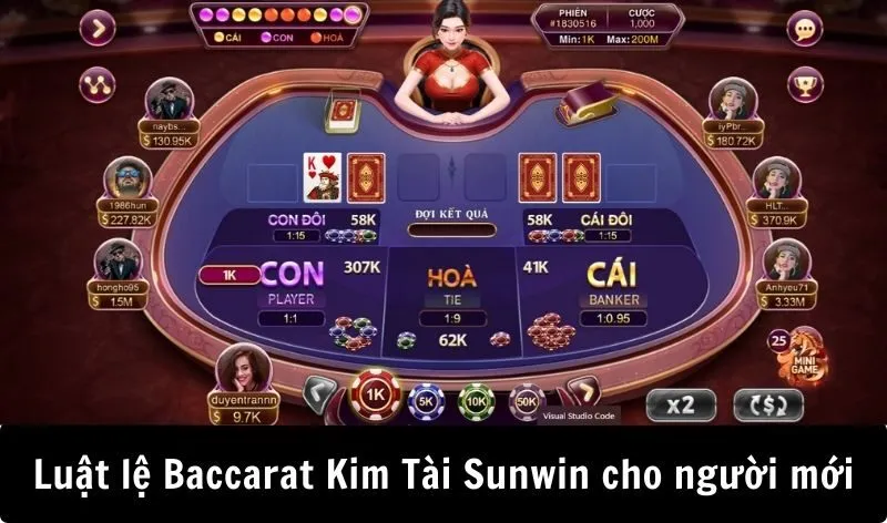 Luật lệ của Baccarat Kim Tài Sunwin cho người mới