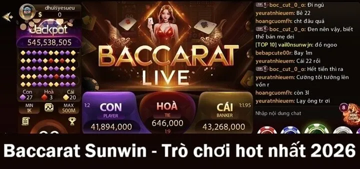 Baccarat Sunwin cái tên được nhắc nhiều nhất hiện nay